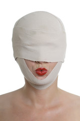 Frau in Bandage
