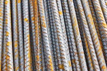 Steel bar background texture