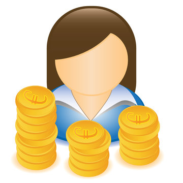 WOMAN MONEY EURO