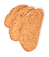 rye bread isolated