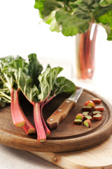 Fresh organic rhubarb