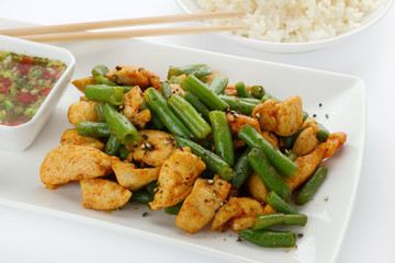 Chicken with green beans