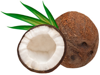 coconut isolated on white background