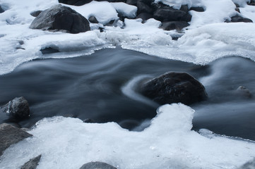 Almost frozen creek