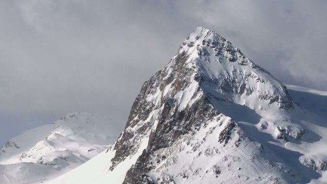 Mountain peak covered in snow