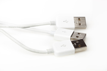 A white USB cable