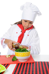 Little Chef in uniform.