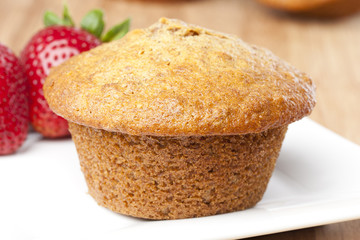 A fresh bran muffin