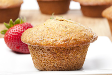A fresh bran muffin