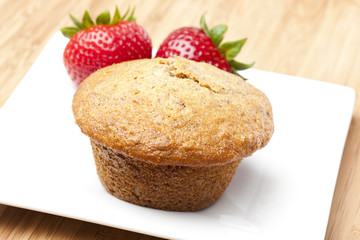 A fresh bran muffin