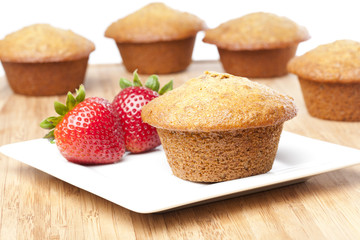 A fresh bran muffin
