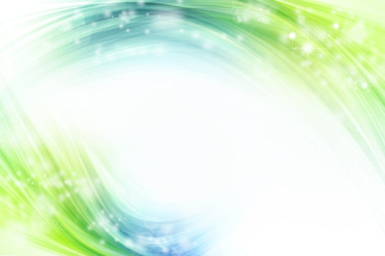 Abstract blue and green background. White copy space