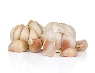 garlics isolated on white