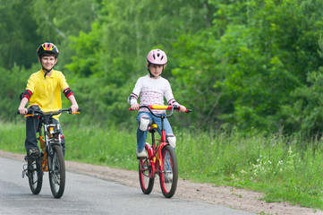 Fototapeta premium Walk on bicycles