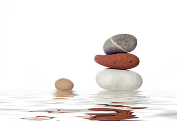 Wellness-Steine am Wasser