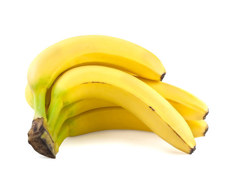 Bunch of bananas. Isolated on white background.