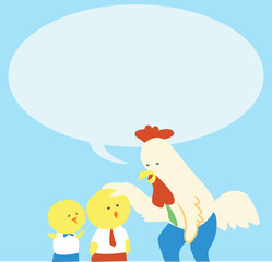 Cock and chicken little