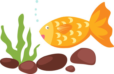 cartoon fish and coral