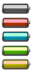 Set of Batteries at different charging status
