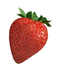 Strawberry on white background.