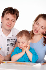 Fototapeta premium family of a three