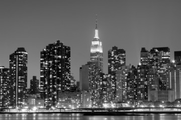 New York City at Night Lights, Midtown Manhattan - 33616132