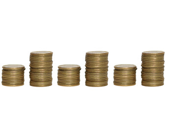 Stacks of gold coins