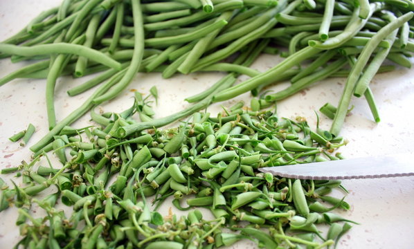 &eacute;queuter  les haricots verts