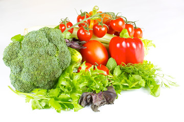 fresh and juicy vegetables isolated