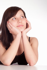 Fototapeta premium cute girl dreaming