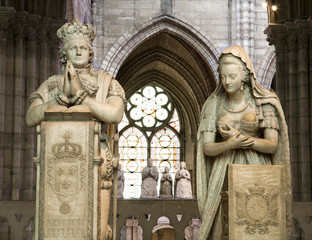 Paris - paryer of king and queen from Saint Denis  cathedral © Renáta Sedmáková