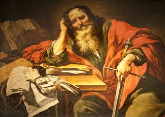 Obraz premium Malarstwo Świętego Pawła z Paryża - kościół św