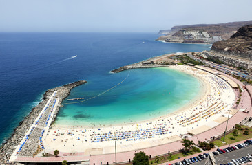 Playa de Amadores, Gran Canaria - obrazy, fototapety, plakaty