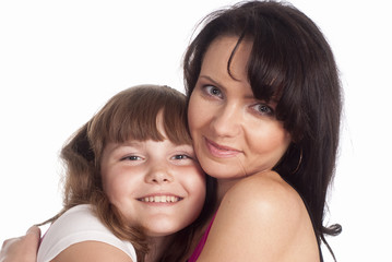 family portrait on white