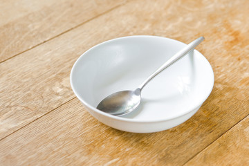 Breakfast bowl and spoon