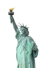 Badkamer foto achterwand Vrijheidsbeeld The Statue of Liberty isolated on white, New York City