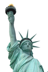 Fototapeta na wymiar Statua Wolności na białym, New York City