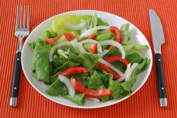 Salad with pepper and onion