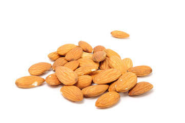 Almonds Isolated on White Background