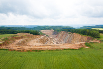 Large sand quarry near Prague
