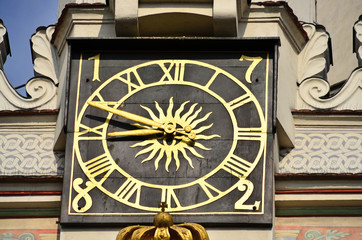 Town Hall in Poznan, Poland - clock