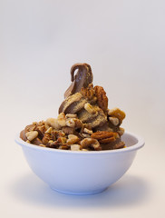 Chocolate Frozen Yogurt with Walnuts
