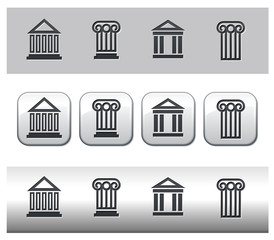 Ic&ocirc;nes temples et colonnes