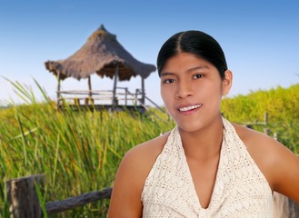 Latin hispanic mayan woman portrait