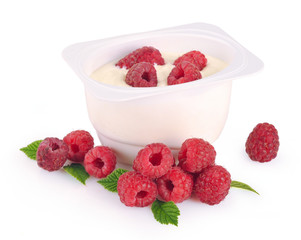 yoghurt with raspberry
