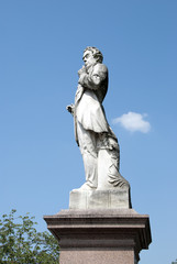 Fototapeta na wymiar George Leeman Statue ,Railwayman and Industrialist in York