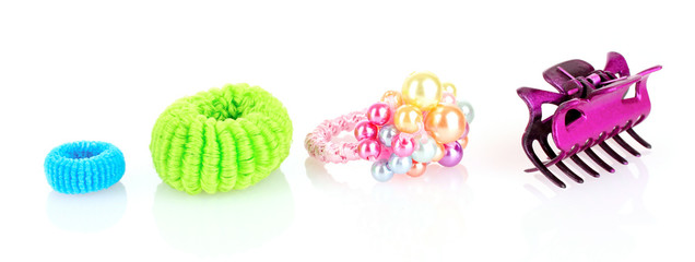 Barrette and Scrunchy  isolated on white
