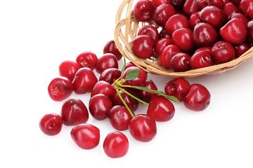 cherries isolated on white background
