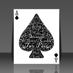 Poker card spade ace - the perfect card - flyer design
