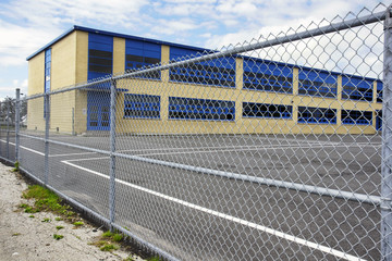 Gated school playground